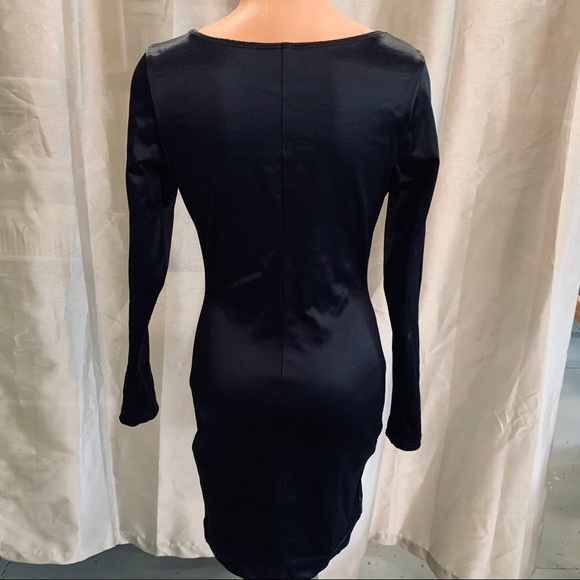 Vintage XOXO Wet Look Lycra Mini Dress - Picture 3 of 7